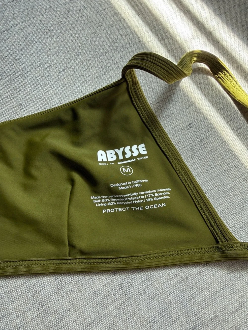 Abysse Zamba Palm Green Ribbed Bikini Top - Women's Swim - Picture 3 of 5